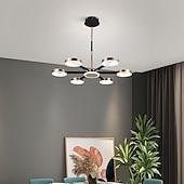 abordables Diseño de círculo-luz colgante led regulable diseño sputnik formas geométricas ajustables montaje empotrado luces de techo 6 luces 30 &quot;candelabros colgantes para sala comedor cocina 220-240v