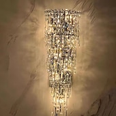 economico Luci da parete-applique da parete per interni cristallo di alta qualità k9 led soggiorno in stile nordico negozi caffè applique da parete in acciaio 110-240v