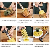 levne Pomůcky na ovoce a zeleninu-nerezová ocel ananas corer škrabka na kráječ snadno ovoce parer řezací nástroj domácí kuchyně západní restaurace příslušenství