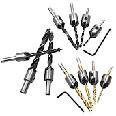 preiswerte Bohrer-Set-7 teile/satz bohrer set hss 5 flöte senker 3mm-10mm schnellarbeitsstahl fasen reibahle holzbearbeitung elektrowerkzeuge