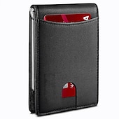 cheap Card Holders &amp; Cases-Fold RFID Blocking Wallet With Money Clip,Minimalism Credit Card Holder For Men And Women