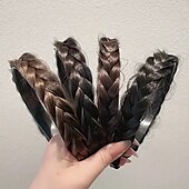 cheap Hair Styling Accessories-Fashion Synthetic Fishbone Braid Wig Twist Braid Headband Hairpin Hair Accessories For Women Daily Wear Party