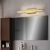 cheap Vanity Lights-LED Vanity Light Crystal Waterproof IP20 20W Mirror Light Modern White Minimalist Bathroom Light Fixture Aluminum Iron Bathroom Wall Sconce  Wall Mount Lighting Fixture