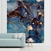 Χαμηλού Κόστους Ταπετσαρία-δροσερές ταπετσαρίες μπλε ταπετσαρία τοίχου τοιχογραφία αφηρημένη μαρμάρινη επένδυση τοίχου αυτοκόλλητο ξεφλούδισμα και ραβδί αφαιρούμενο pvc/υλικό βινυλίου αυτοκόλλητο/συγκολλητικό απαιτείται