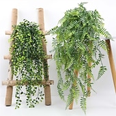 お買い得  人工植物と緑-人工植物プラスチックモダン現代壁の花 1 ピース結婚式の装飾