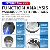 cheap Car Organizers-StarFire Car Ashtray Multi-functional Personalized Car Supplies General Household Portable Metal Liner Ashtray
