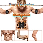 cheap Body Massager-EMS Abdominal Muscles Training Stickers Electric Abdominal Stimulator Fitness Body Slimming Massager Weight Loss For Men Women
