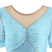 levne Šaty na krasobruslení-Šaty na bruslení Dámské Buz Pateni Šaty Narůžovělá Fialová Bílá / bílá Síťka Spandex Volnočasové sporty Trénink Soutěž Bruslařské oblečení Ručně vyrobeno Krátký rukáv Brusle / Štras