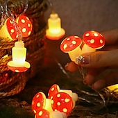 cheap Solar String Lights-Solar Mushroom Lights Holiday Garland String Lights 7M-50LEDs 6.5M-30LEDs Outdoor Waterproof Mushroom Fairy lights Christmas Party Wedding Garden Lawn Decoration