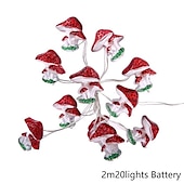 economico Striscie luci a batteria-Decorazione A Fungo Cottagecore Per La Camera Da Letto Con Luci A Forma Di Fungo Alimentate A Batteria Lampadario A Fungo Per Camera Da Letto Dormitorio Festa Di Natale Matrimonio Patio Decorazione