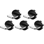cheap Cell Phone Cables-5Pcs Magnetic Plug Connector Universal For Round One Ponit Magnetic Cable Type C Micro USB Magnet Replacement Parts Mobile Phone Dust Plug Adapter Gift For Birthday/Valentines/Easter/Boy/Girlfriends