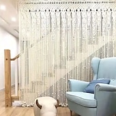 ieftine Perdele macrame și șir-draperii boho macrame perdea usi glisante țesute tapiserie boemă decor, intimitate perdea exterioară, decor nuntă pe terasa, separator de cameră pentru pergolă, foișor, balcon, verandă