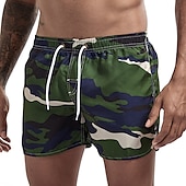 abordables short de bain homme-Homme Maillots de Bain short de bain Short de bain Short Imprimer Camouflage Confort Respirable Extérieur du quotidien Sortie Sportif Hawaïen Vert Claire Bleu