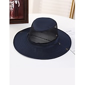 billiga Huvudbonader för herrar-Herr Fiskarhatt Solhatt Fiskehatt Boonie hatt Vandringshatt Svart Mörk marin Bomull Nät Bred kant Stylish Ledigt Dagligen Friluftskläder Helgdag Slät UV Solskydd Solskyddskräm