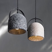 billige Øylys-led pendel lys betong pendel lys sement stein lysekrone moderne midten av århundret moderne art deco belysning minimalistisk armatur hvit pendel