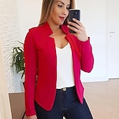 billiga Blazers och kostymer-kvinnors nya mode kavaj långärmad cardigan casual jacka topp