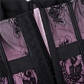 cheap Corset-Rococo Punk &amp; Gothic Medieval Overbust Corset Lingerie Bustier 6 Plastic Bones Women&#039;s Carnival of Venice Adults&#039; Corset