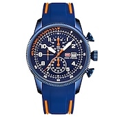 ieftine Ceasuri Quartz-Ceas OLEVS Bărbați Quartz cu Dial Mare Fashion Business Luminiscent Trei Fusuri Orar Calendar Impermeabil Ceas din Silicon Cadouri de Ziua Tatălui