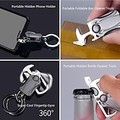 お買い得  車用アクセサリー＆オーナメント-4 イン 1 ヘビーデューティーキーチェーン抗不安フィジェットスピナー回転式キーリングボックスカッター電話穴あけボトルオープナーキーホルダー cyt