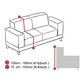baratos Cobertura de Sofa-capa de almofada de assento de sofá elástico bordô sofá poltrona sofá sofá sofá assento cinza liso sólido macio durável lavável