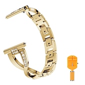 economico Cinturini per orologi Fitbit-Cinturino intelligente Compatibile con Fitbit Versa 4 Sense 2 Versa 3 Sense Versa 2 / Versa Lite / Versa SE / Versa Acciaio inossidabile Con diamantini Orologio intelligente Cinghia con lo strumento