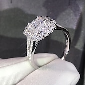 abordables Accessoires portables-Bague de mariage en zircon avec micro-ensemble classique pour femmes souhaitant un artisanat populaire