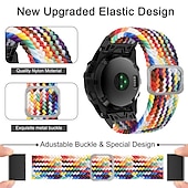 abordables Bracelets de montre Garmin-Bracelet nylon tressé 22mm 26mm pour Garmin Fenix 7 7X 6 6X Pro Epix Pro 47mm 51mm Instinct 2X Approach S70 S62 S60 Forerunner 955 945 Marq