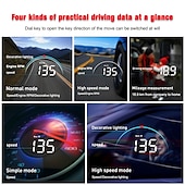 Недорогие Дисплей на лобовое стекло-obd2 gps автомобильный проектор m8 миль/ч км/ч авто hud спидометр лобовое стекло 3,5 &#039;&#039;размер экрана hd автомобильный проекционный дисплей сигнализация аксессуары