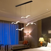 tanie Światła wiszące-lampy wiszące led kuchnia możliwość ściemniania oświetlenie akrylowe 40cm 1/3/4-światło nowoczesny dom wiejski przedpokój przedpokój oprawy oświetleniowe sufit wiszący kula ziemska nad stołem 110-240v