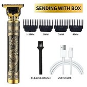 cheap Hair Removal-Hair Clippers for Men oupool Professional Cordless Hair Trimmer - Electric T-Blade Beard Trimmer Shaver Edgers Zero Gapped Mens Grooming Kit Rechargeable LCD Hair Cutting Kit - Gifts for Men(Gold)