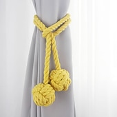 cheap Curtain Accessories-Rope Curtain Tassel Tie Backs Curtain Fringe Tiebacks Holdbacks Window Drapes Curtain Strap Buckle Holder Window Decorative Accessories