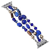 economico Cinturini per Apple Watch-Braccialetto di gioielli Compatibile con Cinturino dell&#039;Apple Watch 38mm 40mm 41mm 42mm 44mm 45mm 49mm Da donna Con perline Due toni Perline Cinturino di ricambio per iwatch Series Ultra 8 7 6 5 4 3