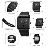 Недорогие Кварцевые часы-SKMEI Кварцевые Часы Подарок на День Святого Валентина для мужчин Японские Кварцевые Механизмы Часы Роскошные Большие Циферблаты Модные Аналоговые Наручные Часы Календарь 3Bar Водонепроницаемые