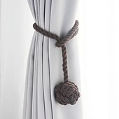 cheap Curtain Accessories-Rope Curtain Tassel Tie Backs Curtain Fringe Tiebacks Holdbacks Window Drapes Curtain Strap Buckle Holder Window Decorative Accessories