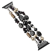 economico Cinturini per Apple Watch-Braccialetto di gioielli Compatibile con Cinturino dell&#039;Apple Watch 38mm 40mm 41mm 42mm 44mm 45mm 49mm Da donna Con perline Due toni Perline Cinturino di ricambio per iwatch Series Ultra 8 7 6 5 4 3