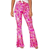 cheap Bottoms-Retro Vintage 1960s 1970s Trousers Bell Bottom Pants Hippie Women&#039;s Daily Wear Pride Parade Pride Month Adults&#039; Pants