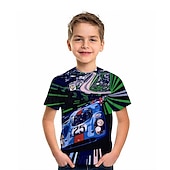cheap Boy&#039;s 3D Sports &amp; Game-Boys 3D Graphic Car 3D Print T shirt Tee Short Sleeve 3D Print Summer Active Fashion Cool Kids 3-12 Years