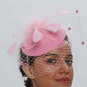 preiswerte Faszinator-Fascinatoren Künstliche Feder Kentucky Derby Pferderennen Cocktail Elegant Britisch Mit Feder Blumig Kopfschmuck Kopfbedeckung