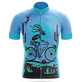 preiswerte Radtrikot Herren-Herren Radtrikot Grafik Lustig Kurzarm Fahhrad Trikot Oberteil mit 3 Gesäßtaschen Mountainbike MTB Straßenradsport Schnelltrocknend Reflektierende Streifen Rückentasche Feuchtigkeitsableitend Sport
