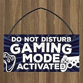 Недорогие таблички из дерева на стену-1 шт. настенная подвеска для игр, табличка с игровым рисунком, аксессуары для декора, для зоомагазина, кафе, декор комнаты, предметы домашнего обихода 4 &#039;&#039;x 8&#039;&#039; (10 см x 20 см)