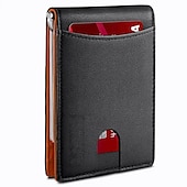 cheap Card Holders &amp; Cases-Fold RFID Blocking Wallet With Money Clip,Minimalism Credit Card Holder For Men And Women