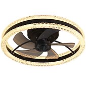 preiswerte Deckenventilator-Leuchten-Deckenventilator mit Lichtern 19,7 &quot;dimmbare LED 3 Farben 6 Geschwindigkeiten Timing Wendeflügel mit Fernbedienung, Haushaltsventilator-Kronleuchter, flacher Deckeneinbau-Deckenventilator für den
