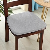 abordables Couverture de chaise de salle à manger-Coussin de chaise coussin de siège de chaise de salle à manger coussin de chaise en mousse à mémoire de forme antidérapant avec attaches dossier en caoutchouc antidérapant housse de siège en forme de