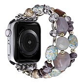 economico Cinturini per Apple Watch-Braccialetto di gioielli Compatibile con Cinturino dell&#039;Apple Watch 38mm 40mm 41mm 42mm 44mm 45mm 49mm Da donna Con perline Due toni Perline Cinturino di ricambio per iwatch Series Ultra 8 7 6 5 4 3