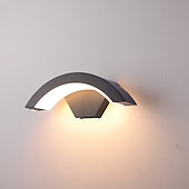 voordelige buiten wandlampen-buitenwandlamp 12w 24w boog moderne buitenwandlamp waterdicht ip65 stabiel op buiten zwarte wandlamp geschikt voor buitenveranda binnentuin badkamer slaapkamer ac85-265v