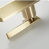 cheap Classical-Waterfall Bathroom Sink Mixer Faucet Brass, Single Handle Washroom Basin Taps One Hole Faucets with Hot and Cold Hose, Waterfall Spout Brass Bathroom Tap Chrome Black Gold Grey