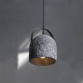 billige Øylys-led pendel lys betong pendel lys sement stein lysekrone moderne midten av århundret moderne art deco belysning minimalistisk armatur hvit pendel