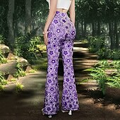 cheap Bottoms-Retro Vintage Boho 1970s Trousers Bell Bottom Pants Wide Leg Pants Hippie Fancy Dress Women's Pride Parade Pride Month Adults' Pants