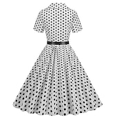 abordables Robes-50 s a-ligne robe rétro vintage 1950 s robe de cocktail vêtements de tous les jours robe costume de soirée robe évasée costume de femme vintage cosplay robe de soirée/de soirée