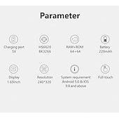 Χαμηλού Κόστους Smartwatch-H10 Εξυπνο ρολόι 1.69 inch Έξυπνο ρολόι Bluetooth Βηματόμετρο Υπενθύμιση Κλήσης Παρακολούθηση Δραστηριότητας Συμβατό με Android iOS Γυναικεία Άντρες Μεγάλη Αναμονή Κλήσεις Hands-Free Αδιάβροχη IP 67